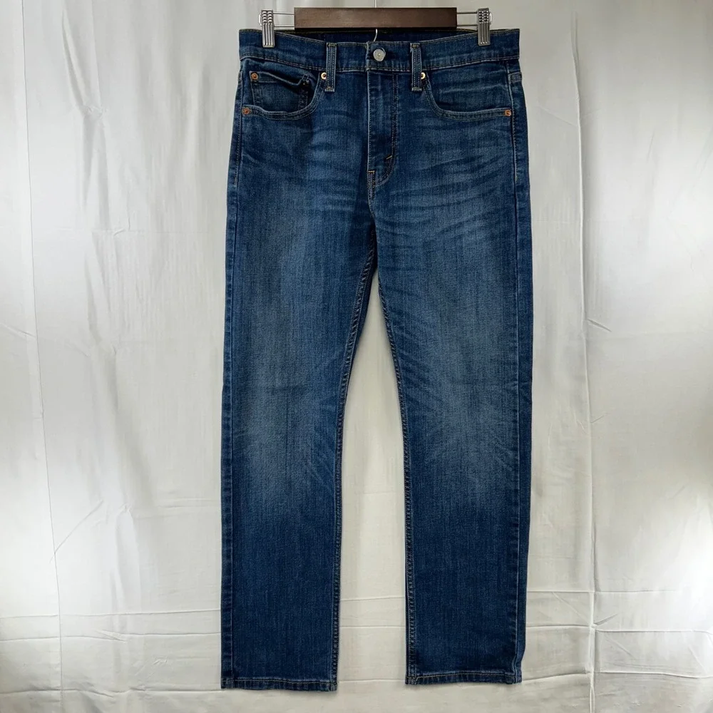 Levi's 513 Slim Straight Jeans Mens 31x30 Blue Medium Wash Denim